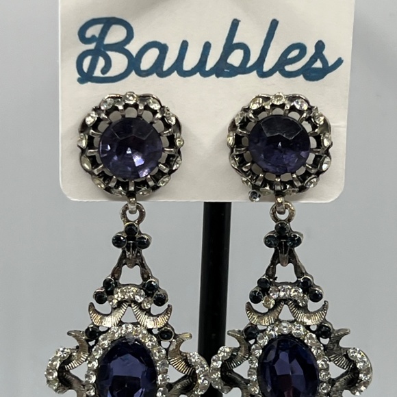 Baubles Earrings Blue Crystal  $12 or bundle 3 for $20 - Picture 3 of 8
